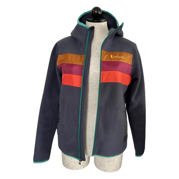 Cotopaxi Women’s Teca Fleece Hooded Full-Zip Jacket Saturn Blue Striped Size M - Picture 9 of 16